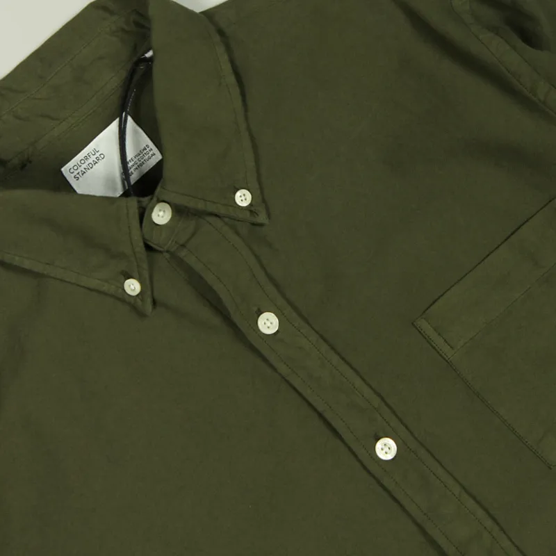 Colorful Standard Organic Button Down Shirt - Seaweed Green-1